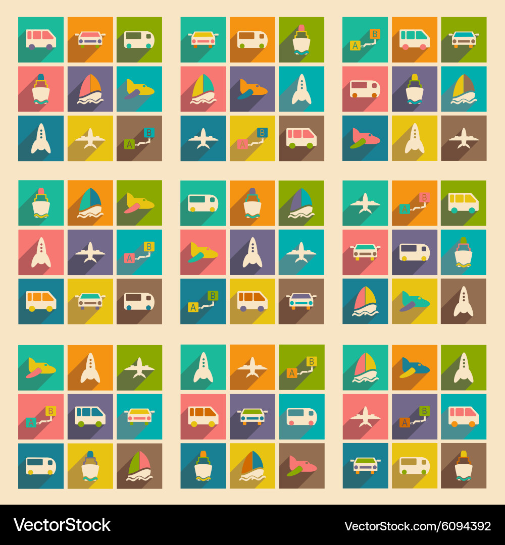Flat with shadow concept and mobile application Vector Image