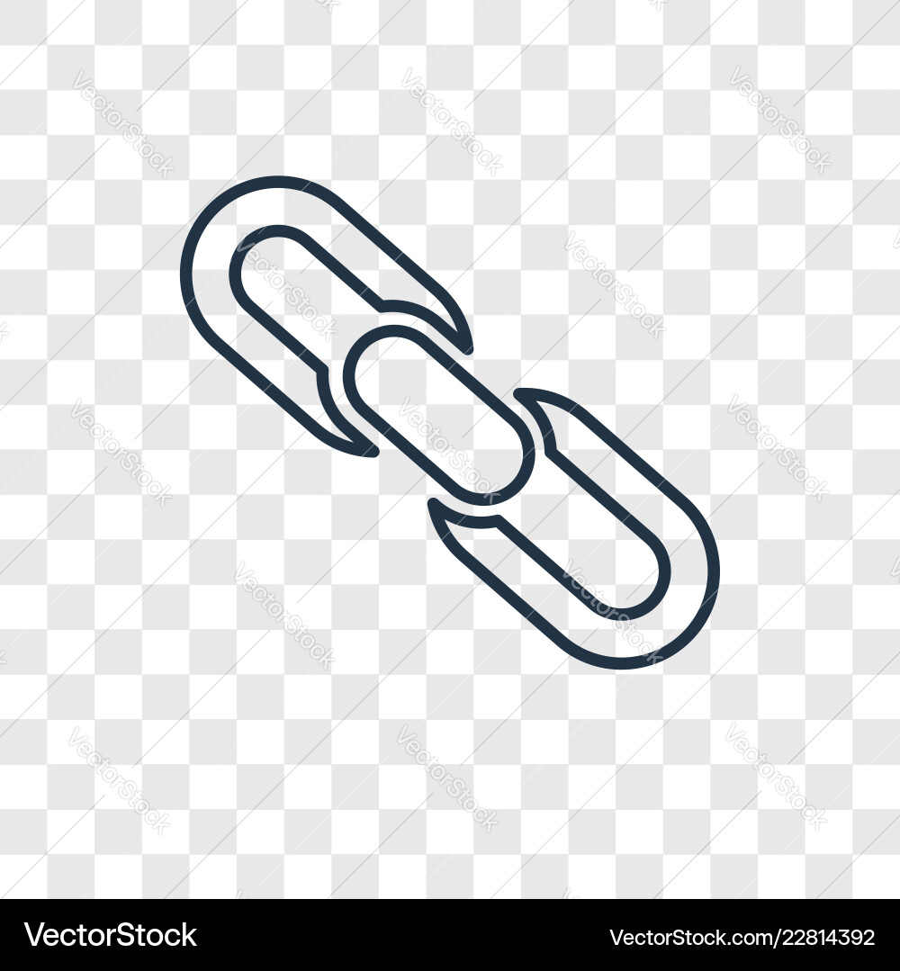 Link concept linear icon isolated on transparent Link concept linear icon isolated on transparent vector image
