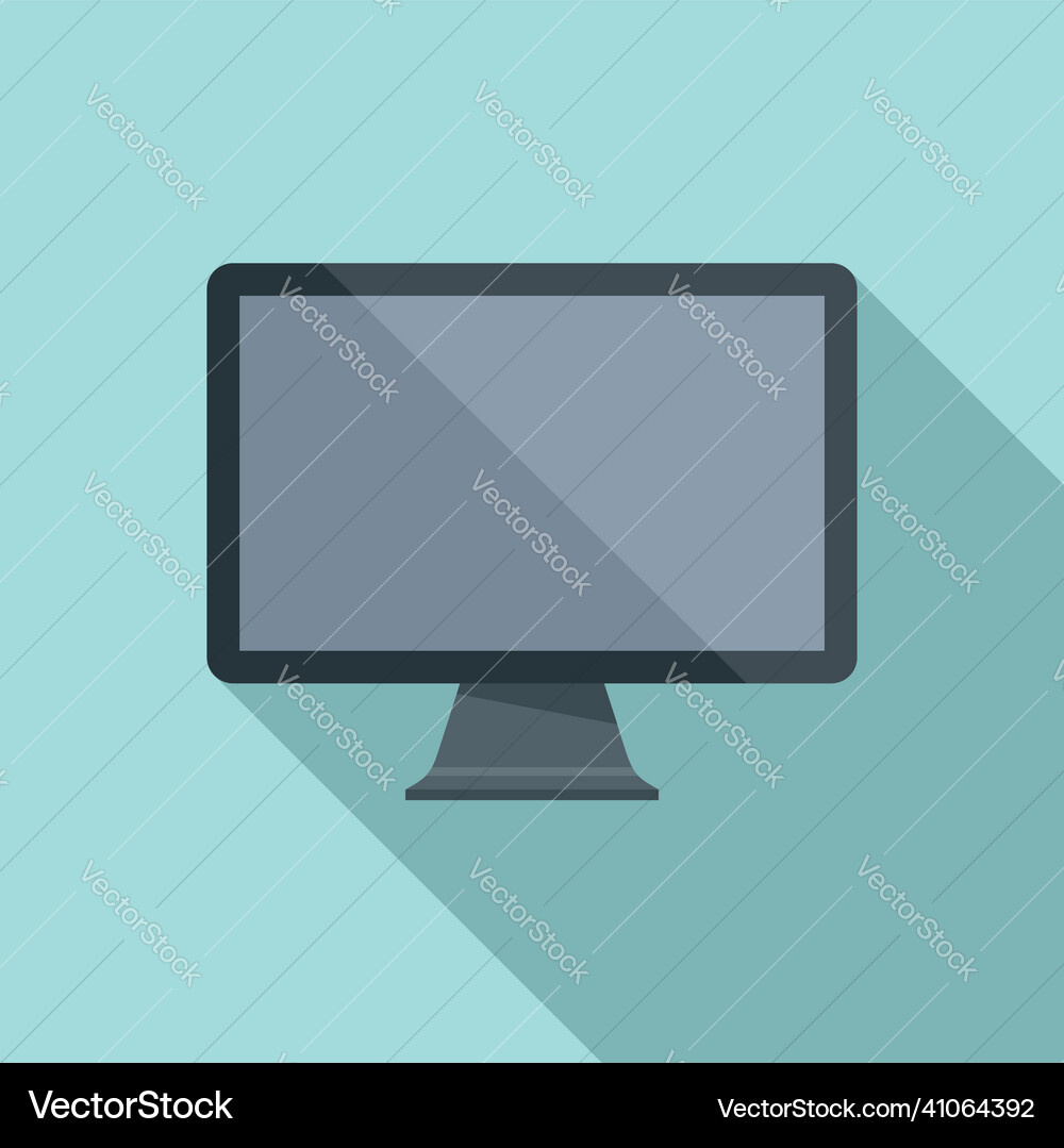 Modern display icon flat computer screen Vector Image