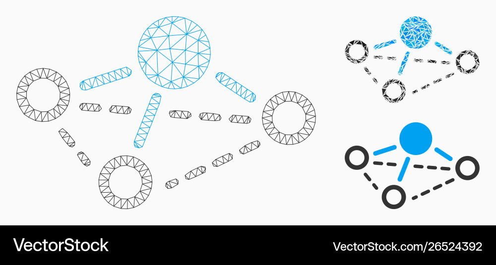 Molecule mesh network model and triangle Molecule mesh network model and triangle vector image