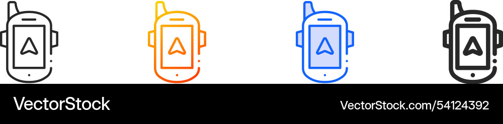 Navigation iconthin linear gradient blue stroke Vector Image