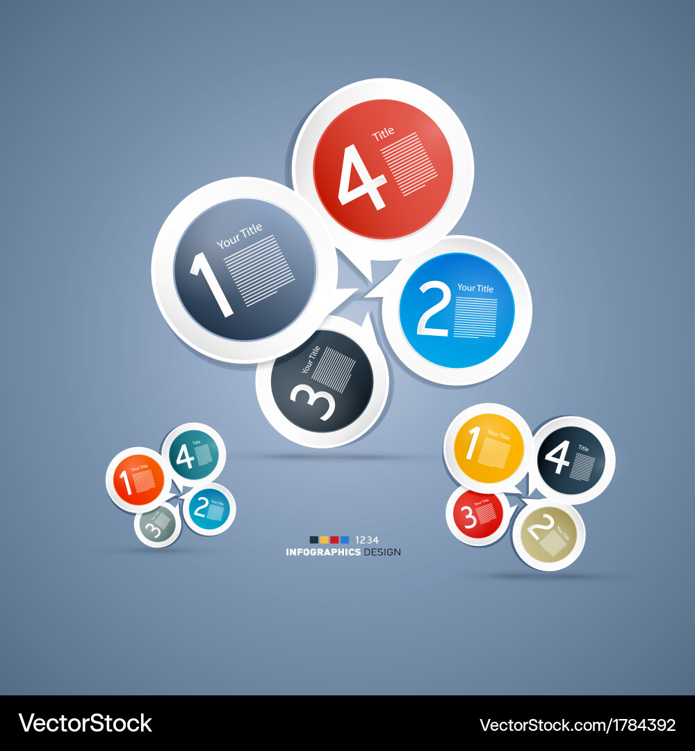 Progress steps for tutorial infographics vector image