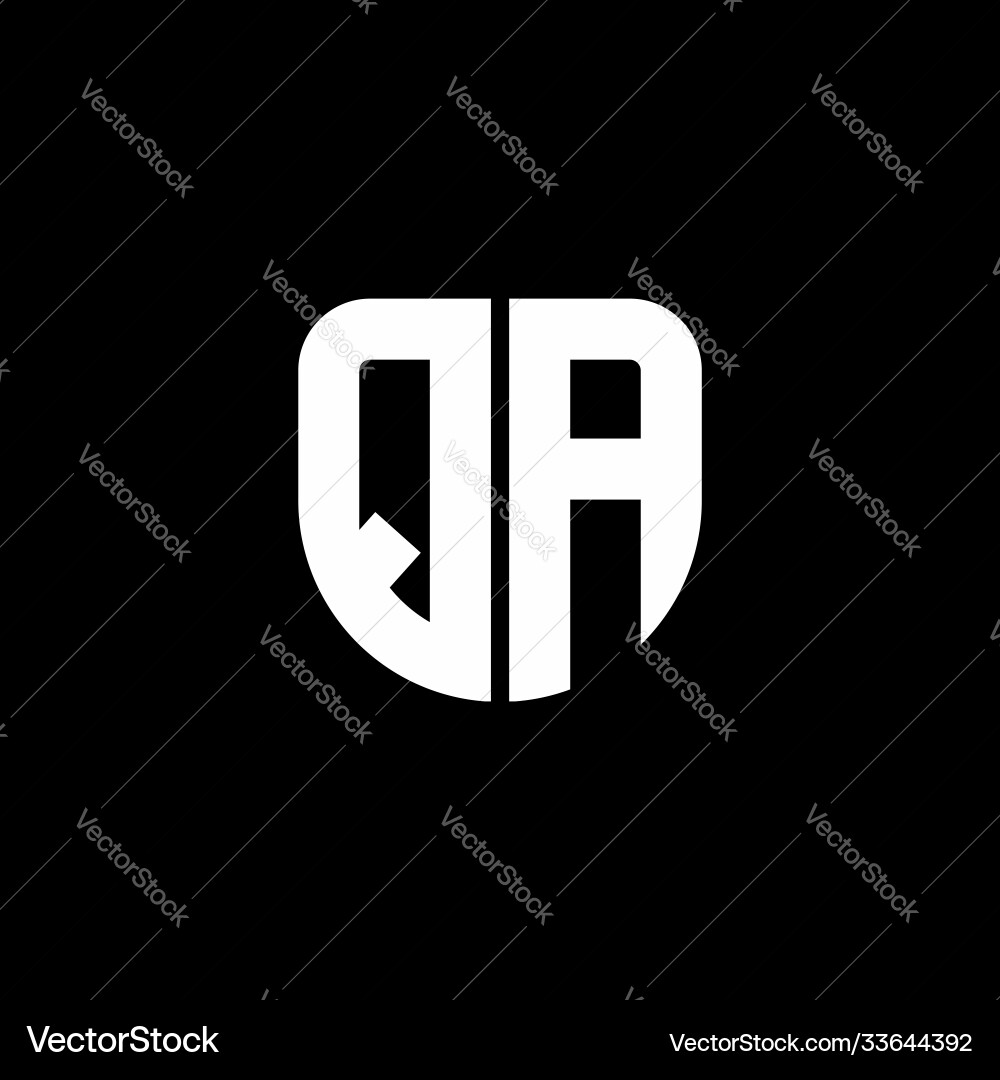 Qa Logo Monogramm mit kreisförmiger Formschild Vektorbild