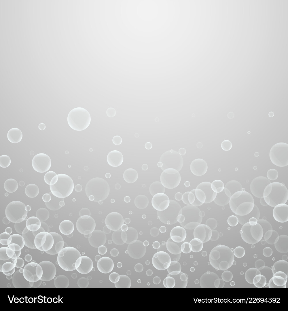 Random soap bubbles abstract background blowing b vector image
