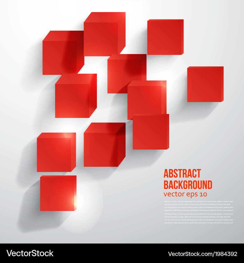 Red Square Abstract Background vector image