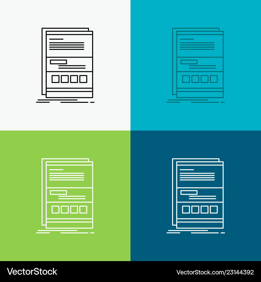 Responsive Web Page Icon vector image