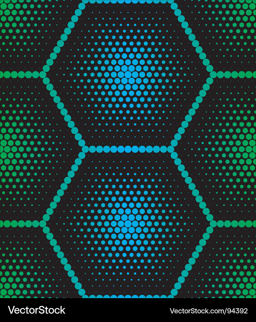Vibrant Hexagonal Pattern Vector Image
