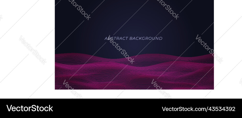 Wavy abstract background with thin gradient lines Wavy abstract background with thin gradient lines vector image