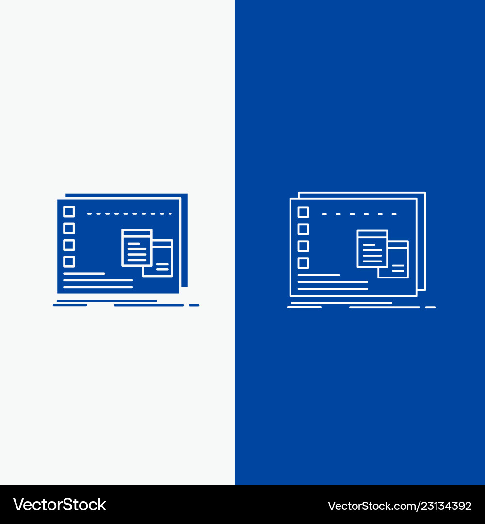 Window mac operational os program line and glyph Window mac operational os program line and glyph vector image