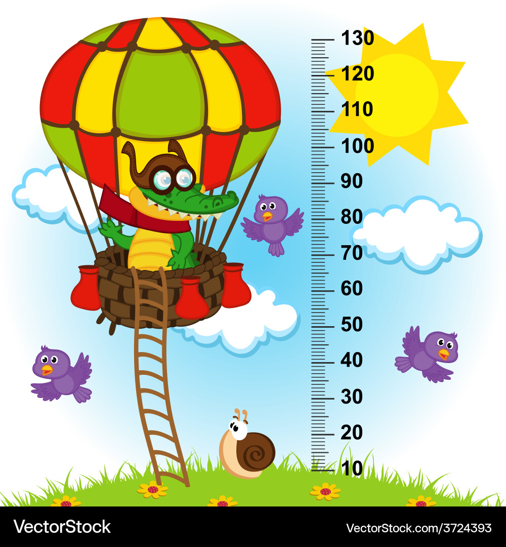 Ballon Höhe Line Vektorbild
