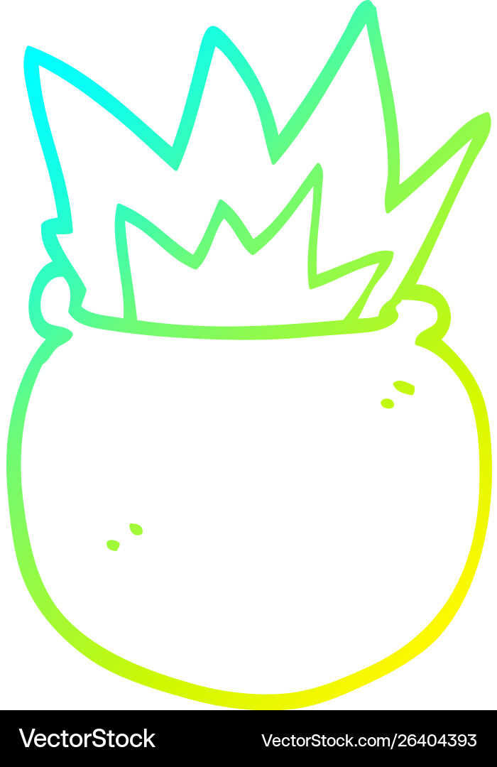 Cold gradient line drawing cartoon exploding Vector Image