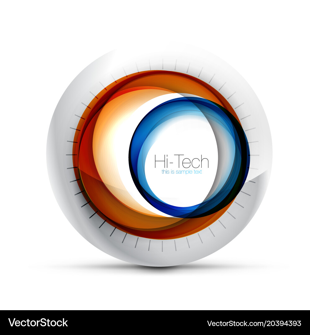 Digital techno sphere web banner button or icon Vector Image
