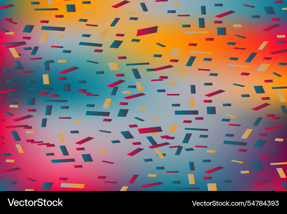 Falling confetti on blurred gradient abstract Falling confetti on blurred gradient abstract vector image