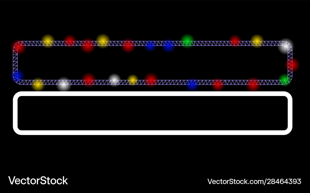 Flare mesh wire frame rounded rectangle icon Flare mesh wire frame rounded rectangle icon vector image