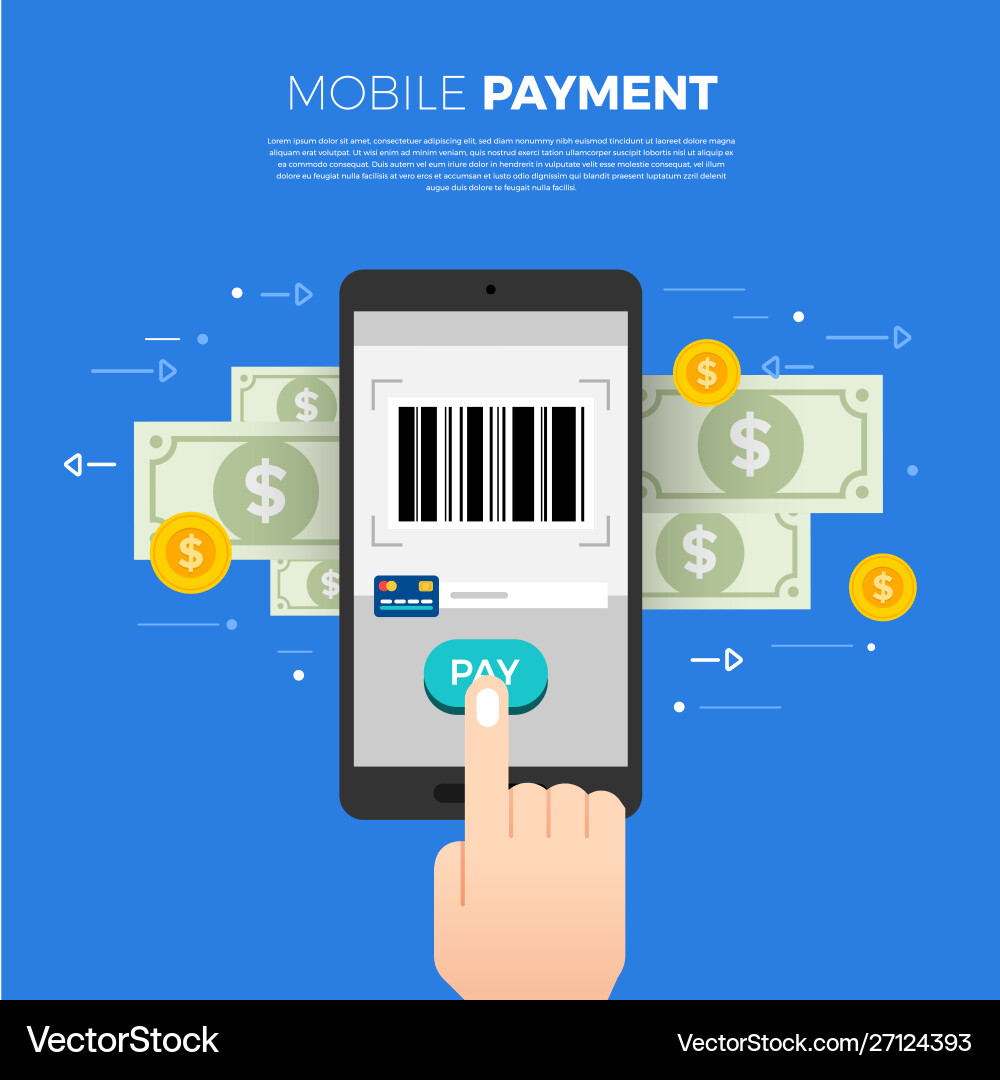 Flat design concept payment method Flat design concept payment method vector image