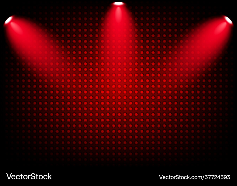Graphics design spot light with red color vector image