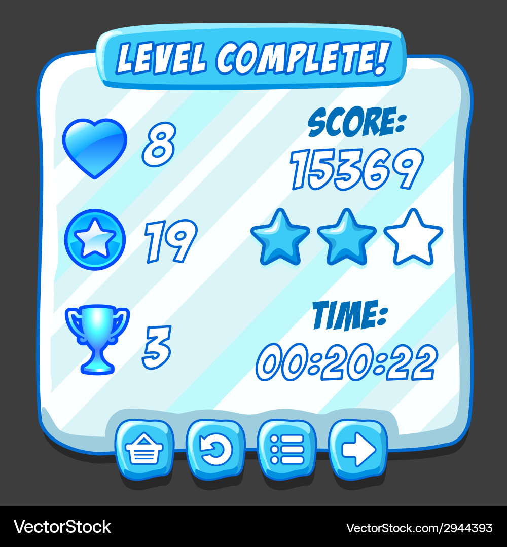 Ice Level Selection Icons Vector Image