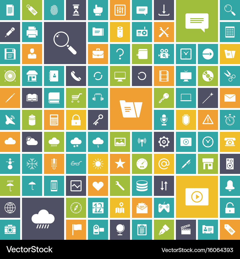 Modern User Interface Icons vector image