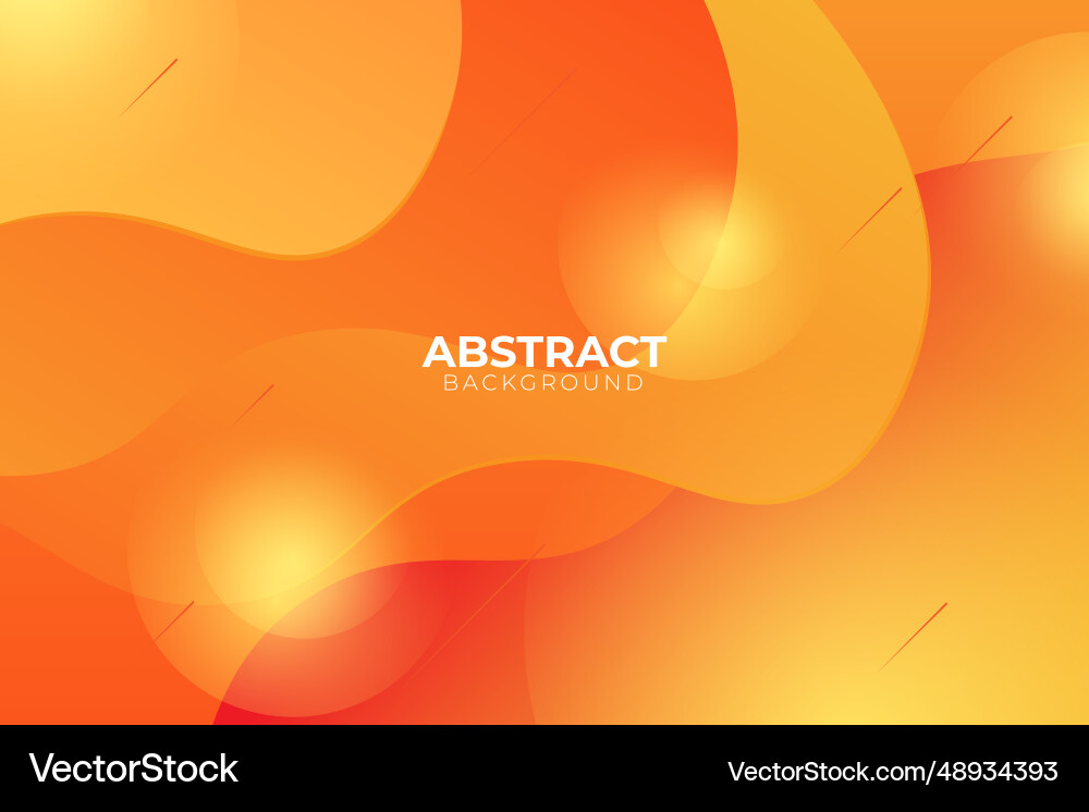 Orange background with dynamic abstract shapes Vector Image