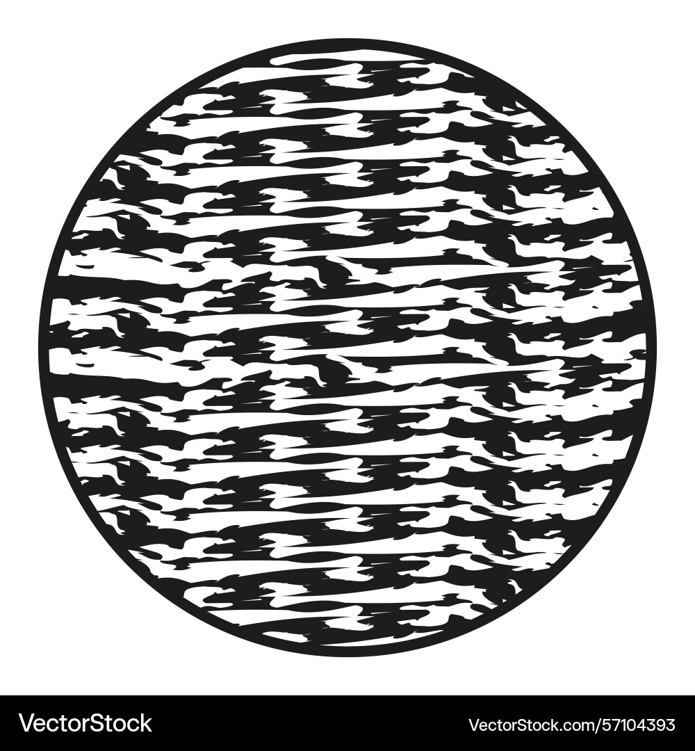 Pattern circle icon horizontal dash shape vector image