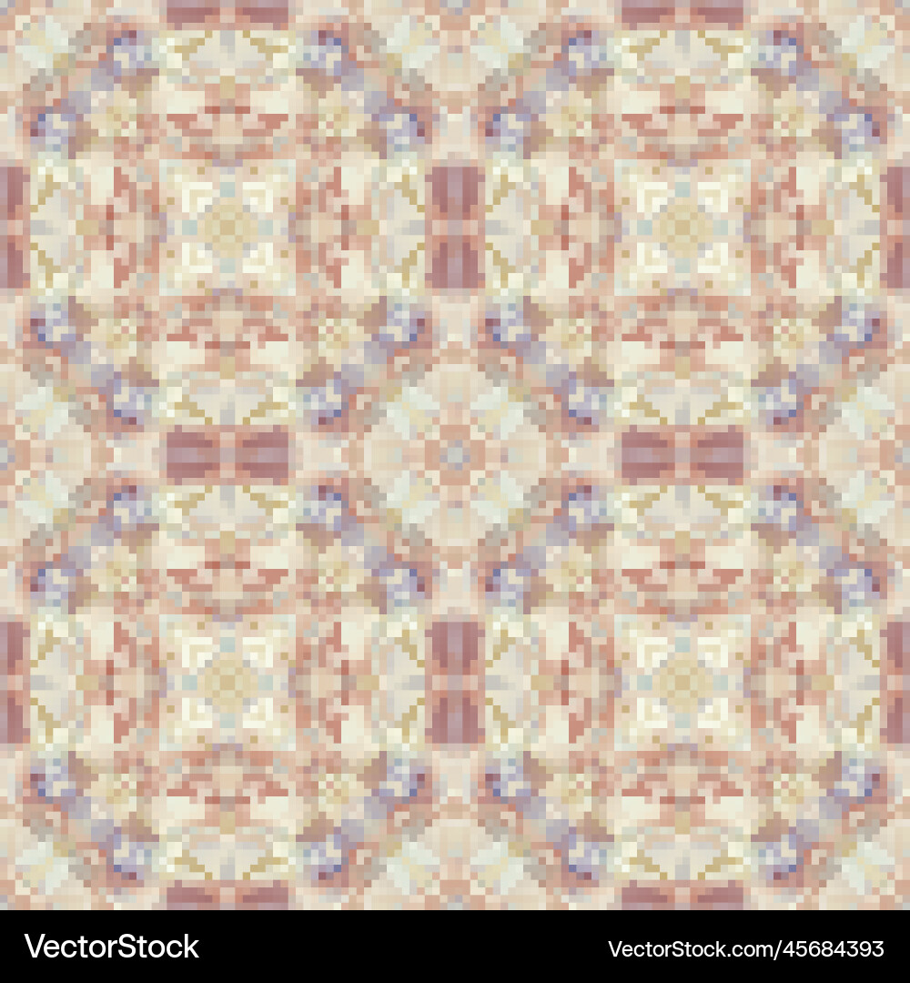 Pixel mosaic seamless pattern design repeat Vector Image
