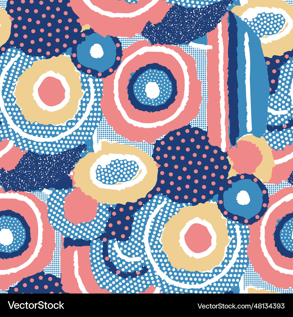 Seamless pattern with riso print effect Seamless pattern with riso print effect Vector Image