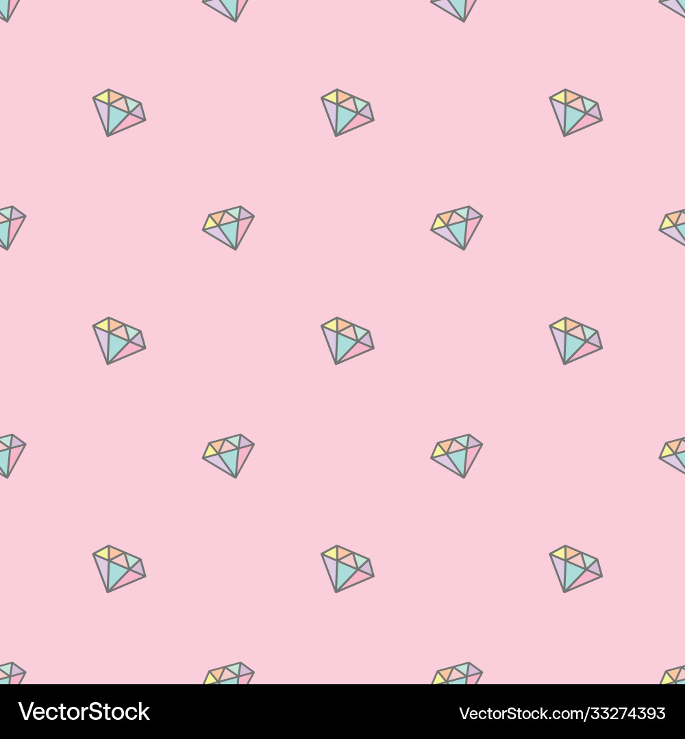 Seamless repeat pattern design with diamonds Vector Image
