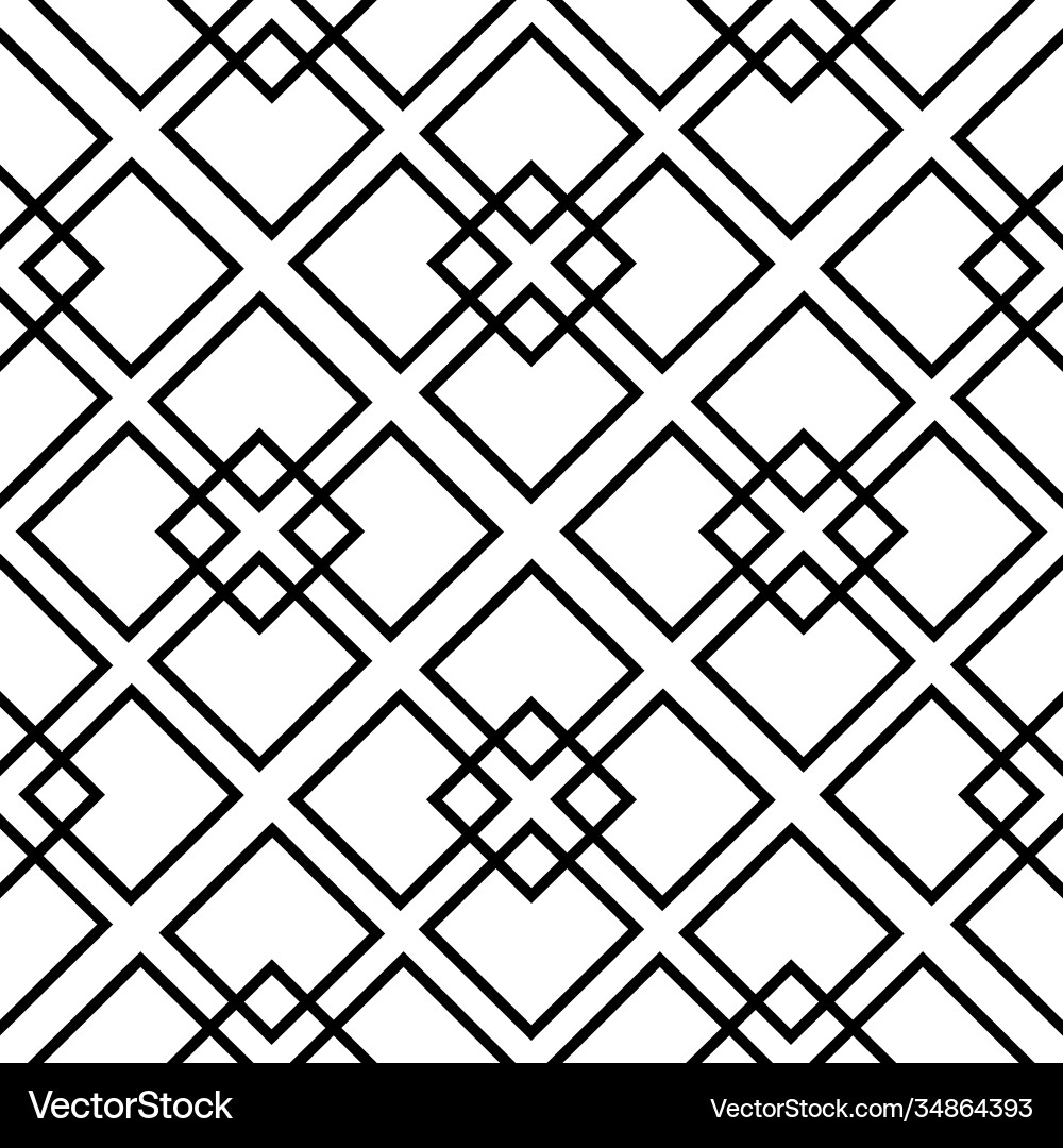 Simple geometric repeating pattern with black Vector Image