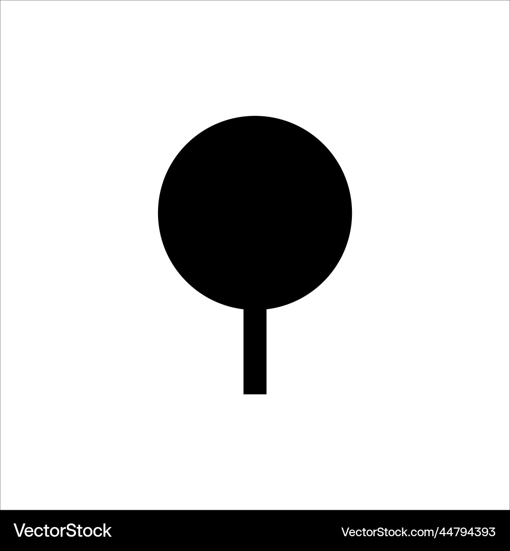 Tree icon isolated black color trees in lineart Vector Image