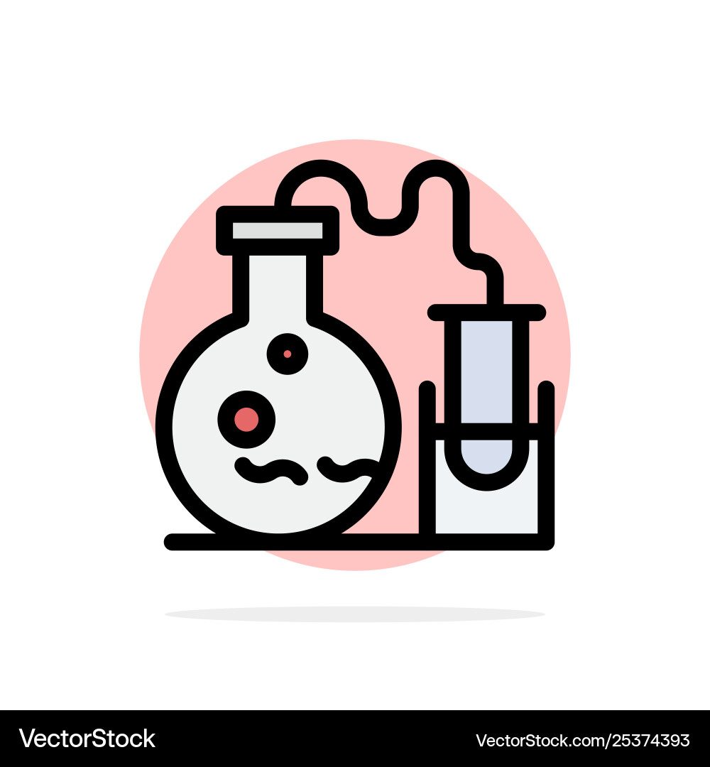 Tube flask lab science abstract circle background Tube flask lab science abstract circle background Vector Image