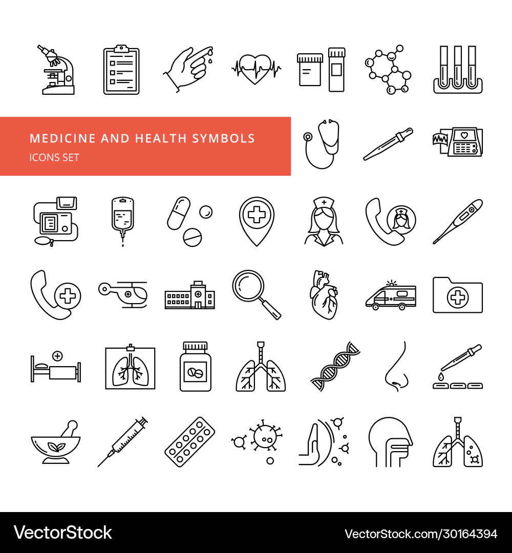 A set icons in linear style A set icons in linear style vector image
