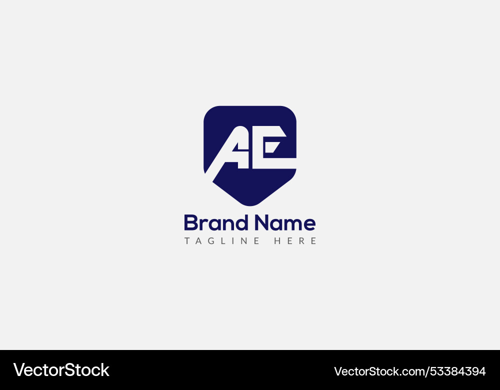 Abstract ae letter modern initial lettermarks logo Vector Image