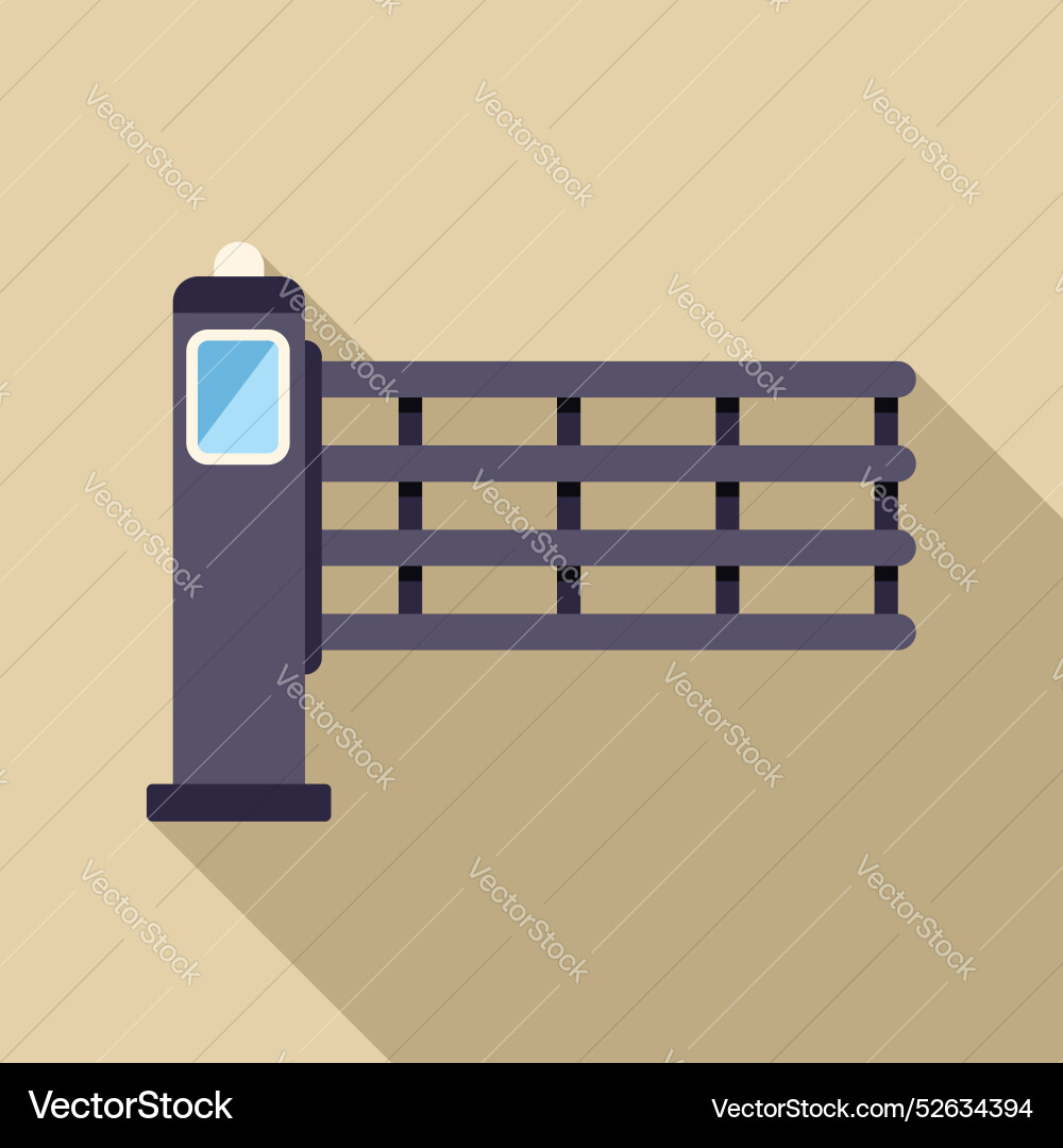 Automatic security gate system controlling access Automatic security gate system controlling access vector image