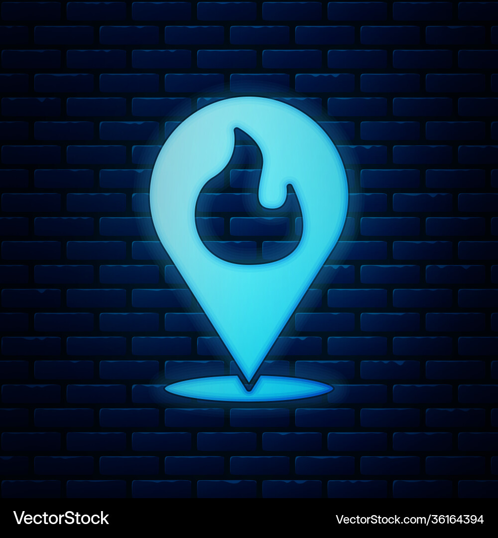 Blue map pointer with fire flame icon isolated Blue map pointer with fire flame icon isolated vector image