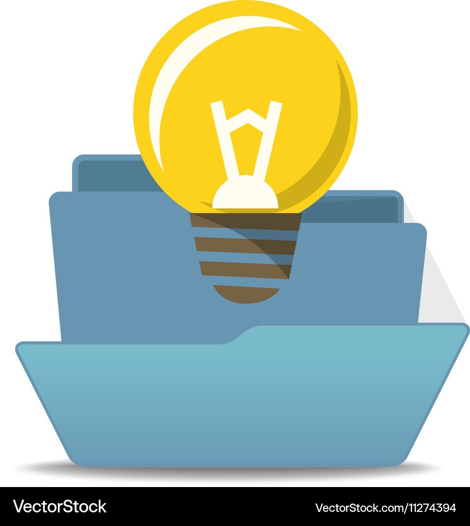 Computer interface folder open isola Vector Image