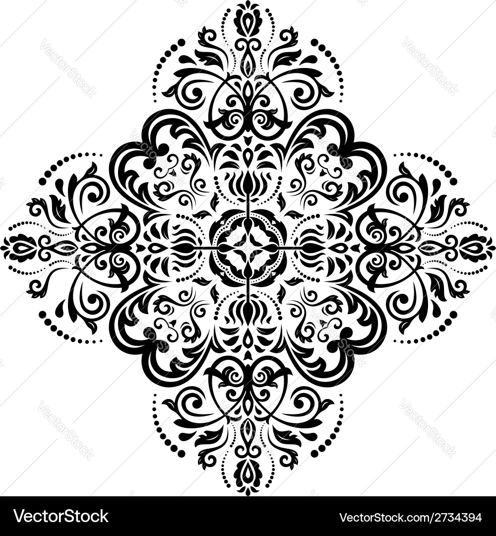 Damask seamless pattern abstract background Vector Image