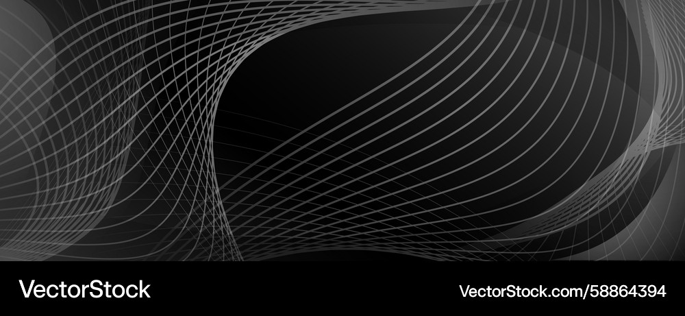 Dark grey abstract lines forming a wave pattern Vector Image