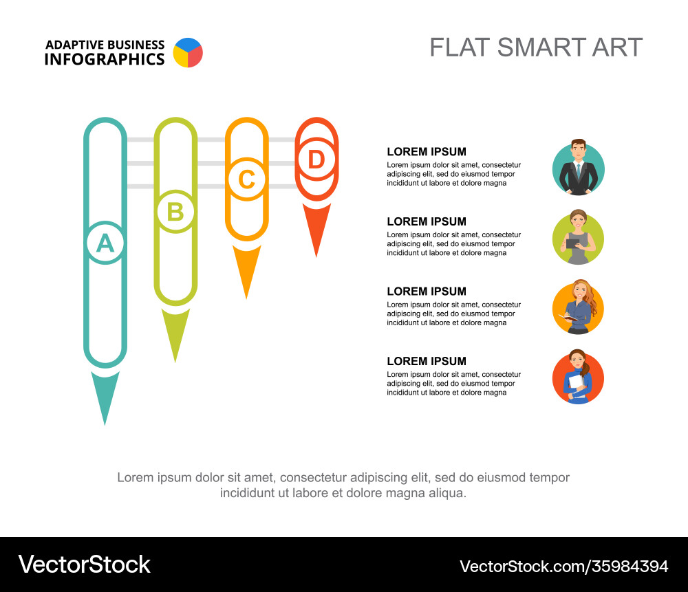 Four issues process chart template Four issues process chart template vector image