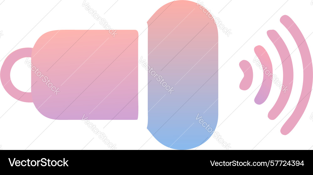 Gradient volume icon with sound waves design vector image