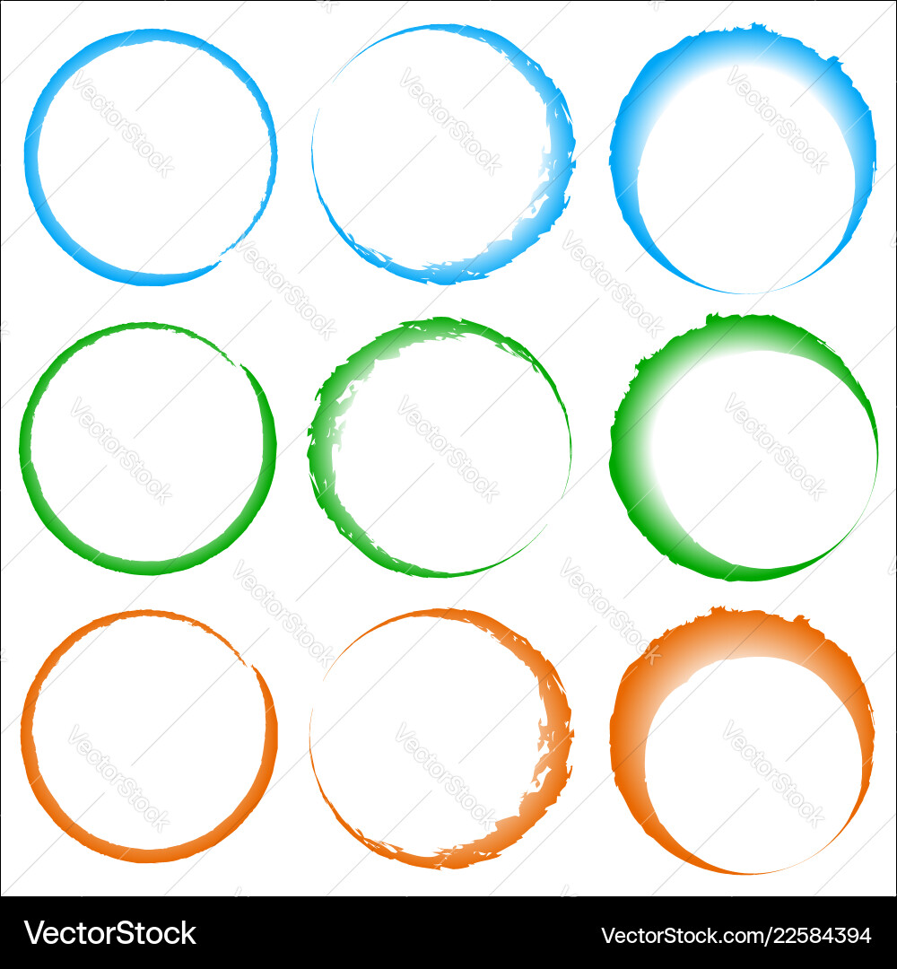 Grungy textured circles - colorful Grungy textured circles - colorful vector image