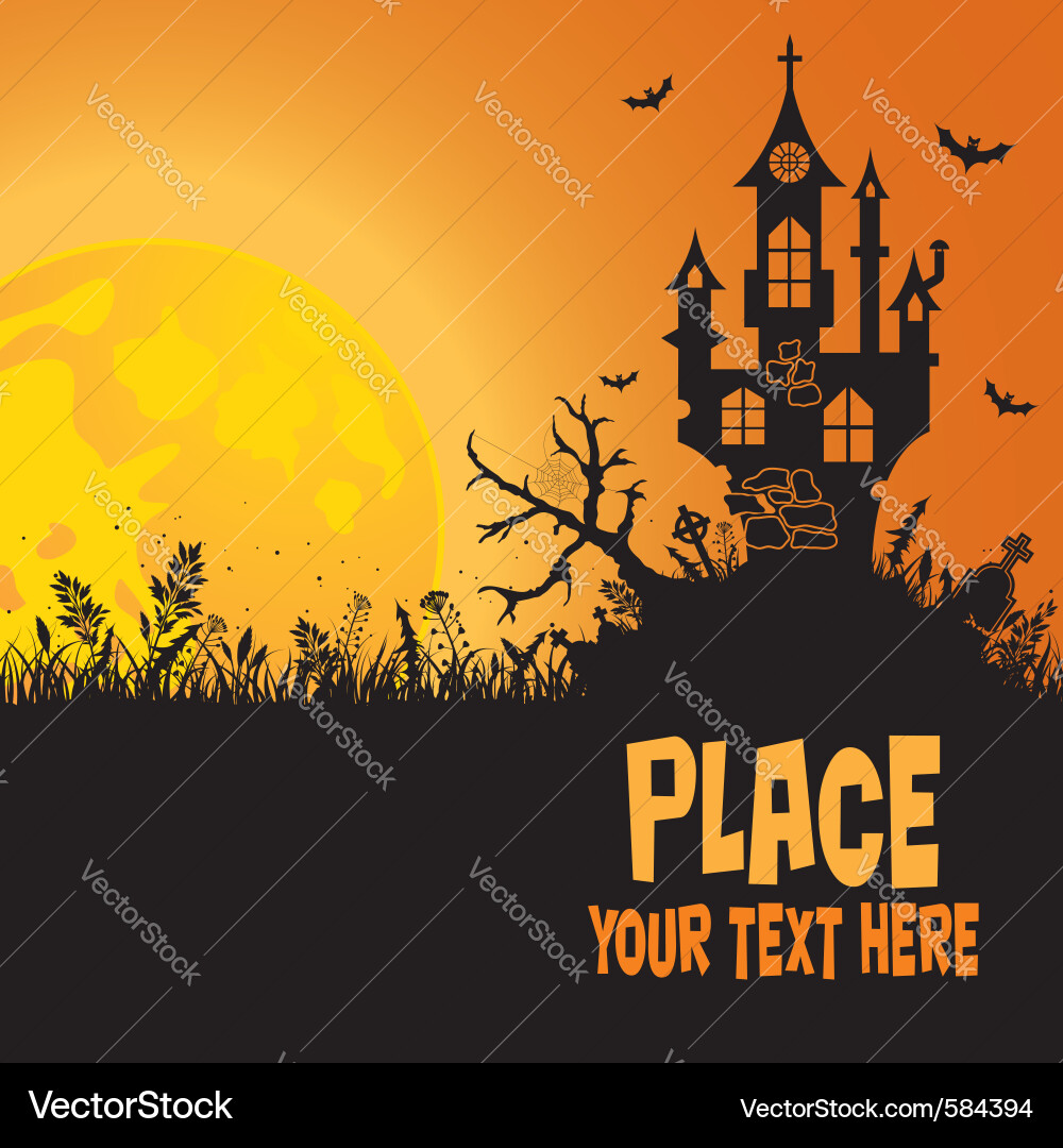 Haunted Halloween Manor vector image