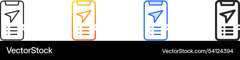 Navigation iconthin linear gradient blue stroke Navigation iconthin linear gradient blue stroke Vector Image