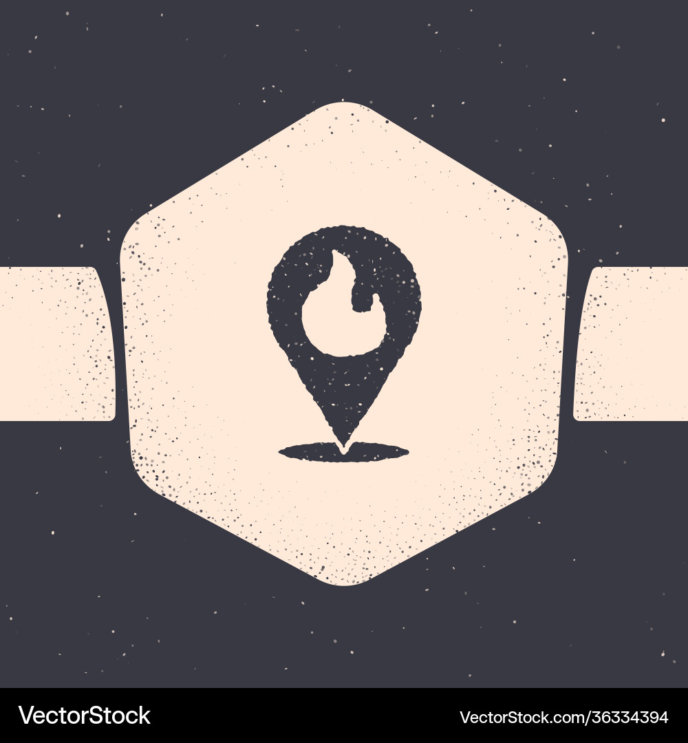 Pop art map pointer with fire flame icon isolated Pop art map pointer with fire flame icon isolated vector image