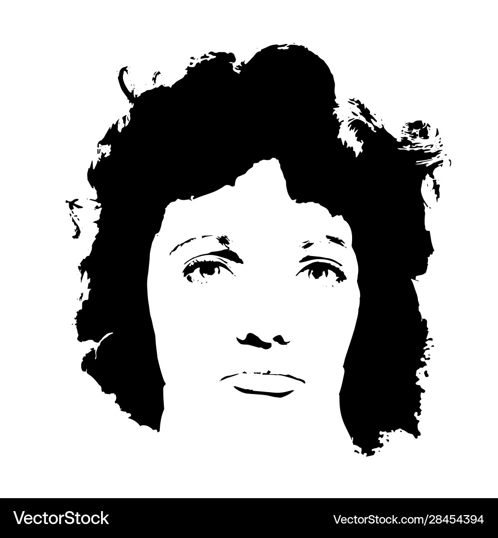 Schwarze Silhouette ein Mädchen mit lockigen Haar lange Schwarze Silhouette ein Mädchen mit lockigen Haar lange vektorbild
