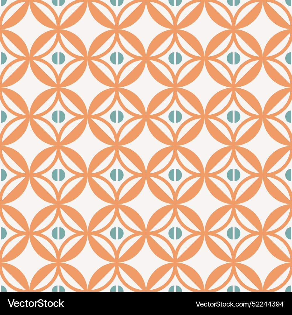 Seamless pattern circle modified shape pastel vector image