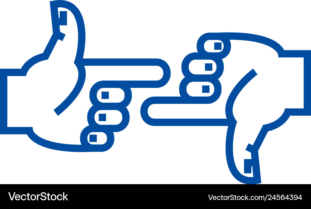 Self-Blame Hands Pointer Icon Vector Image