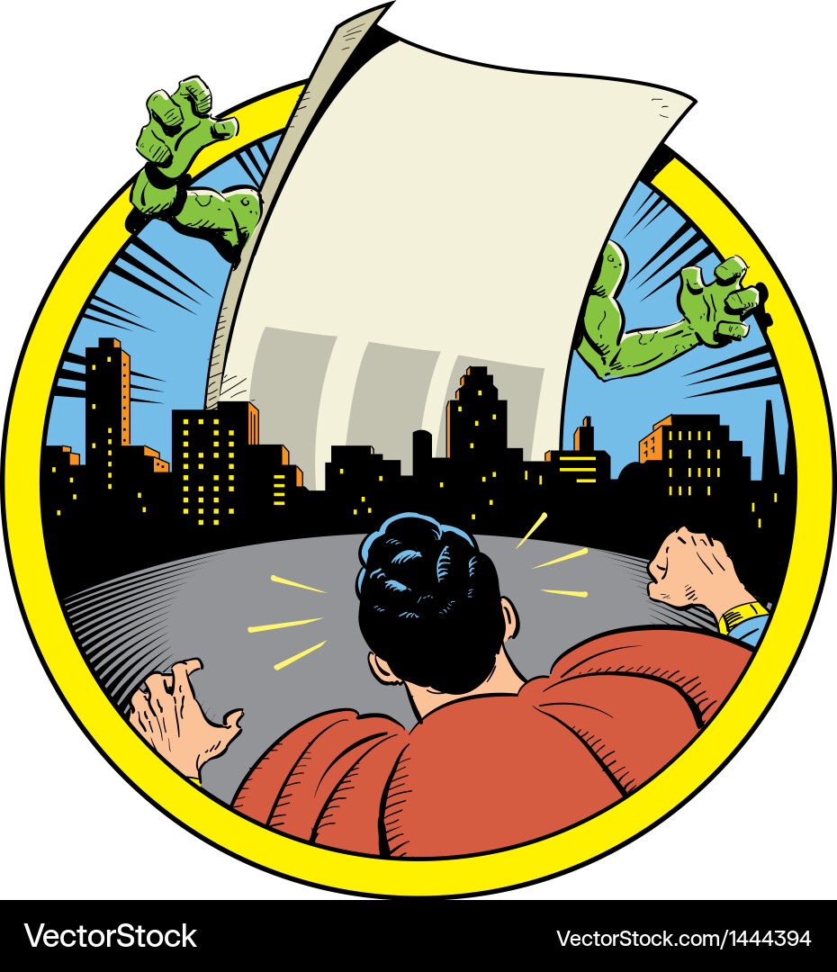 Superhero Custom Message vector image