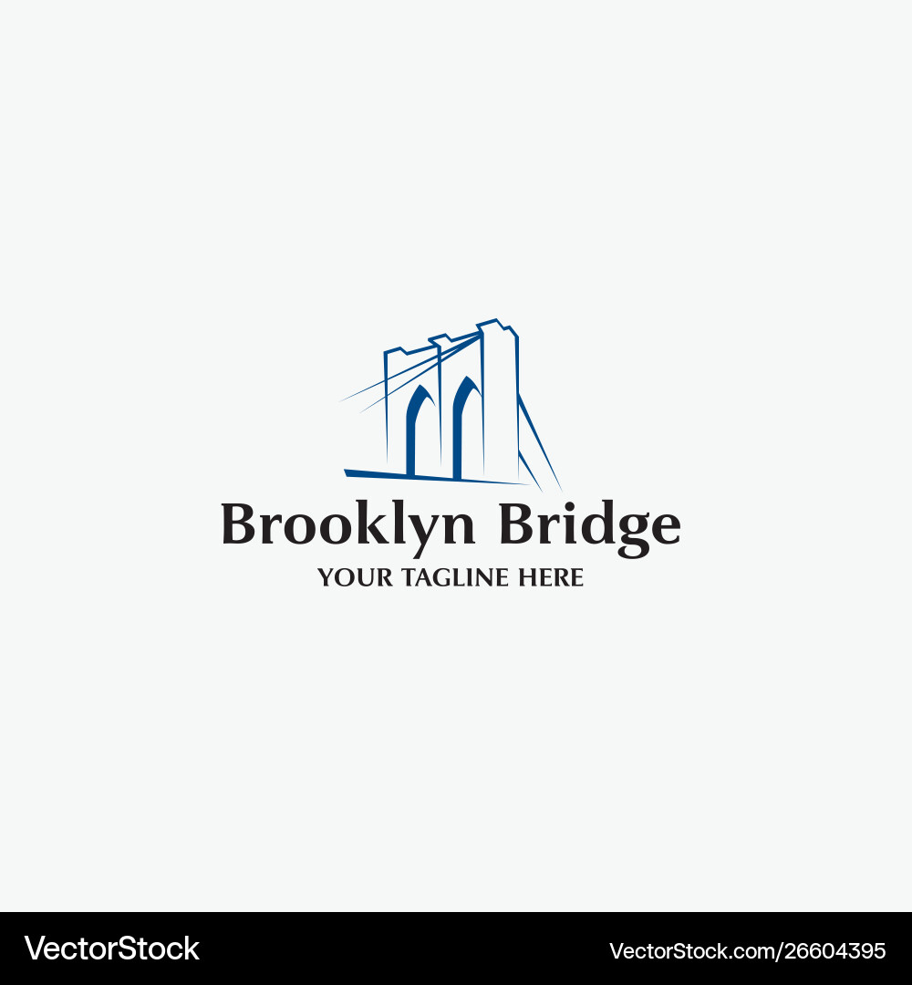 Brooklyn Bridge Logo Vector Image