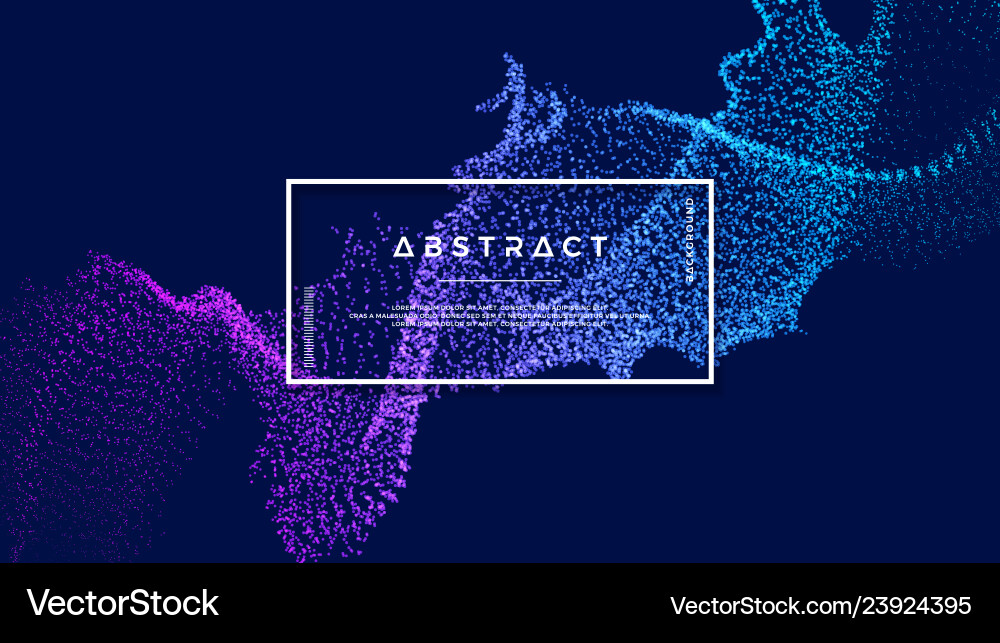 Dynamic abstract liquid flow particles background vector image