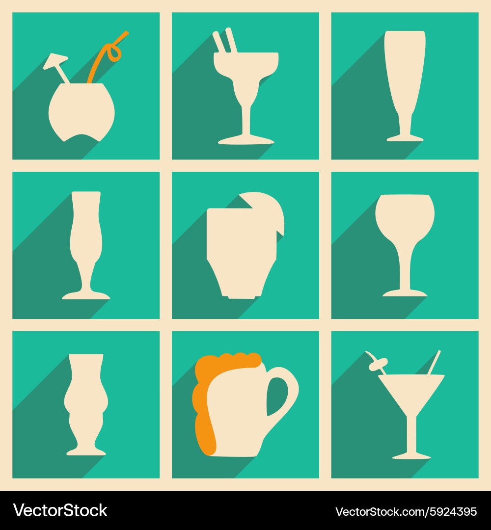 Flat with shadow concept and mobile application vector image